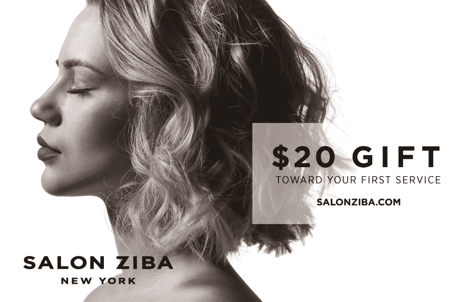 $20 Gift Toward First Service, Salon Ziba